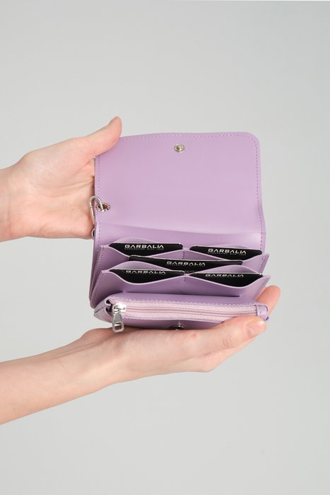 Zoozie Bags Cartera Lila Mujer 100% Piel de PU Elegante y Sofisticada para Uso Diario y Noche